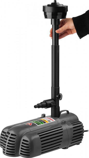 Насос фонтанный, ЗУБР ЗНФГ-50-3.4, для грязной воды, напор 3,4 м, насадки: колокольчик, гейзер, каскад, 85 Вт, 50 л/мин, ЗУБР,  ( ЗНФГ-50-3.4 )