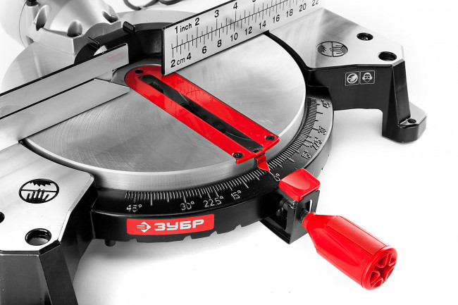 Пила торцовочная комбинированная, ЗУБР ЗПТК-255-1800, d= 250 x 30 мм, 1800Вт, 4500 об/мин, 90°- 75/130 мм, 45°- 35/90 мм,  ( ЗПТК-255-1800 )