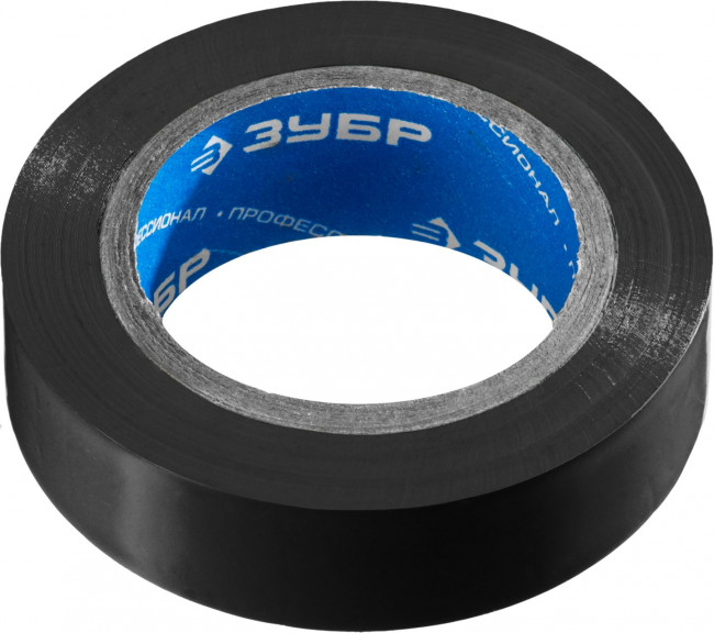 ЗУБР Электрик-10 Изолента ПВХ, не поддерживает горение, 10м (0,13х15мм), черная, 1233-2_z02