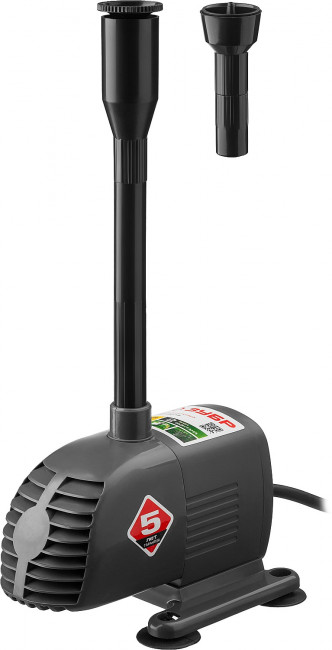 Насос фонтанный, ЗУБР ЗНФЧ-20-1.6, для чистой воды, напор 1,6 м, насадки: колокольчик, каскад, 28 Вт, 20 л/мин,  ( ЗНФЧ-20-1.6 )