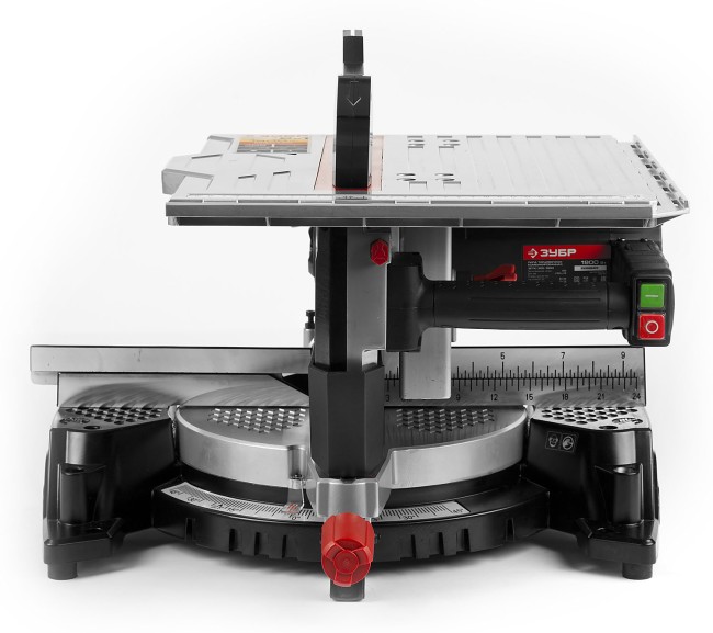 Пила торцовочная комбинированная, ЗУБР ЗПТК-305-1900, d= 305 x 30 мм, 1900Вт, 4200 об/мин, 90°- 85/180 мм, 45°- 55/125 мм,  ( ЗПТК-305-1900 )