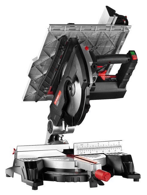 Пила торцовочная комбинированная, ЗУБР ЗПТК-305-1900, d= 305 x 30 мм, 1900Вт, 4200 об/мин, 90°- 85/180 мм, 45°- 55/125 мм,  ( ЗПТК-305-1900 )