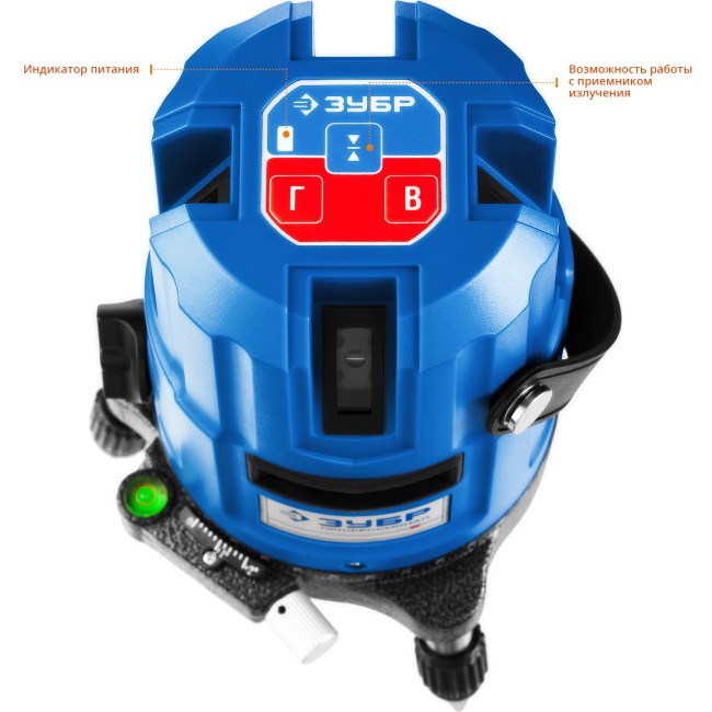 ЗУБР КРЕСТ 55 нивелир лазерный линейный, 4 верт, 3 гориз. линии, кейс,  20м,  точн. 0,3 мм/м, ( 34904 )