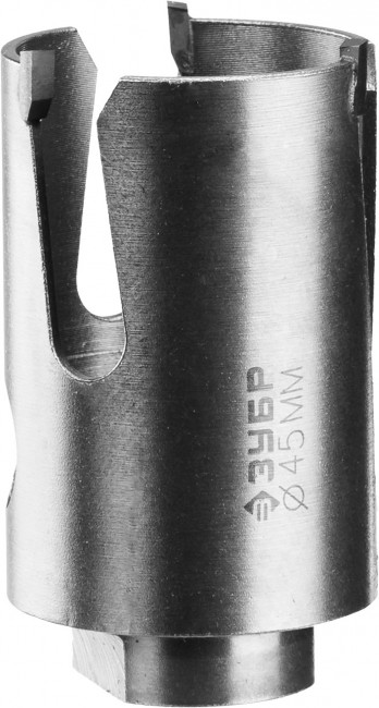 Коронка ЗУБР "ПРОФИ" "ПРОУНИВЕРСАЛ", твердосплав резцы, бетон, кирпич, керам, цв мет, гипсокарт, пласт, дерево, d=45мм ,  ( 29514-45 )