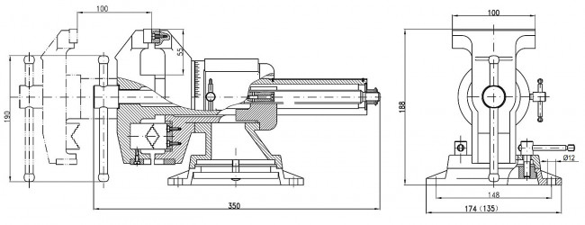 Тиски ЗУБР "ЭКСПЕРТ" слесарные, многофункциональные с поворотом в двух плоскостях, 100мм, ( 32712-100 ) Тиски ЗУБР "ЭКСПЕРТ" слесарные, многофункциональные с поворотом в двух плоскостях, 100мм, ( 32712-100 )