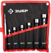 Набор ЗУБР "МАСТЕР": Ключи торцовые, двухсторонние, усиленные, шестигранный профиль, 6-17мм, с воротком, 7шт  ,  ( 27190-H7 ) Набор ЗУБР "МАСТЕР": Ключи торцовые, двухсторонние, усиленные, шестигранный профиль, 6-17мм, с воротком, 7шт  ,  ( 27190-H7 )