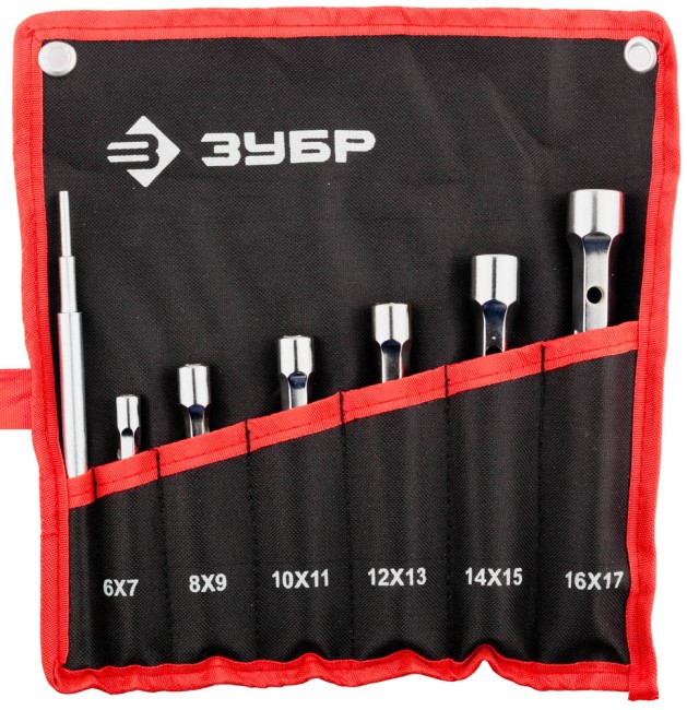 Набор ЗУБР "МАСТЕР": Ключи торцовые, двухсторонние, усиленные, шестигранный профиль, 6-17мм, с воротком, 7шт  ,  ( 27190-H7 ) Набор ЗУБР "МАСТЕР": Ключи торцовые, двухсторонние, усиленные, шестигранный профиль, 6-17мм, с воротком, 7шт  ,  ( 27190-H7 )