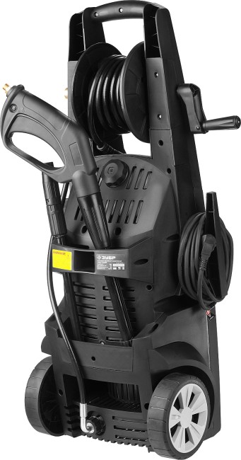 Мойка высокого давления (минимойка) электр, ЗУБР Профессионал АВД-П225, макс. 225Атм,408л/ч,3000Вт,колеса,бесщет двиг,АВТО-СТОП,барабан,пистолет 375,  ( АВД-П225 )