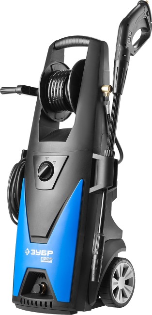 Мойка высокого давления (минимойка) электр, ЗУБР Профессионал АВД-П225, макс. 225Атм,408л/ч,3000Вт,колеса,бесщет двиг,АВТО-СТОП,барабан,пистолет 375,  ( АВД-П225 )