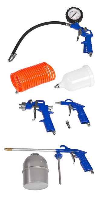 Компрессор воздушный с набором аксессуаров, 220 л/мин, 24 л, 1500 Вт, ЗУБР,  ( ЗКПМ-220-24-1.5-H5 )