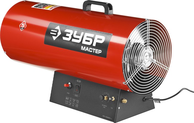 Пушка ЗУБР "МАСТЕР" тепловая, газовая, 220 В, 53,0 кВт, 1450м.куб/час, 4,2кг/ч,  ( ТПГ-53000_М2 )