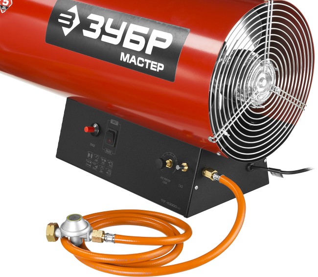 Пушка ЗУБР "МАСТЕР" тепловая, газовая, 220 В, 53,0 кВт, 1450м.куб/час, 4,2кг/ч,  ( ТПГ-53000_М2 )