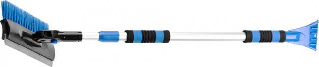 Щетка-сметка автомобильная ЗУБР "ПРОФИ" для снега, телескопическая, поворотная, со скребком и водосгоном, 990-1460мм,  ( 61060-150 )