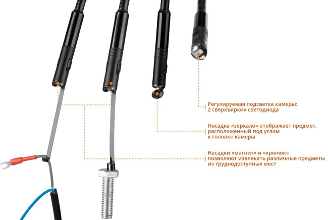 Видеоскоп ВC-300, ЗУБР Профессионал, 3,5", 12 мм, 1 м, TV-выход, ( 45352 ) Видеоскоп ВC-300, ЗУБР Профессионал, 3,5", 12 мм, 1 м, TV-выход, ( 45352 )