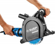 Штроборез (бороздодел), ЗУБР, макс. глуб. 45 мм, 180 мм, подключ. пылесоса, плавный пуск, защита от перегрузки, 2100 Вт,  ( ЗШ-П45-2100 ПВТК )