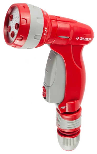 Пистолет-распылитель ЗУБР, 5-позиционный, в комплекте с соединителем 1/2" с автостопом и запирающим механизмом,  ( 40413 )