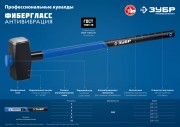 ЗУБР Профессионал 10 кг кувалда с фиберглассовой удлинённой рукояткой ( 20111-10_z03 )