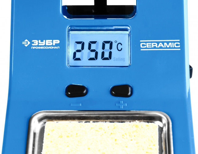 Паяльная станция цифровая с ЖК дисплеем ЗУБР "ПРОФЕССИОНАЛ", 55334, диапазон 160-550°C, 48Вт,  ( 55334 )