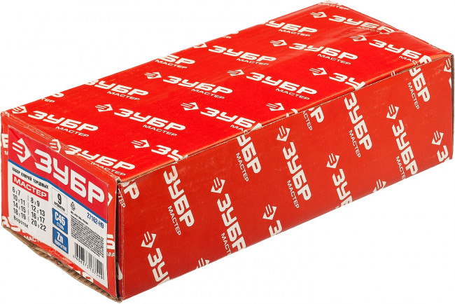 Набор ЗУБР "МАСТЕР": Ключи торцовые, трубчатые двухсторонние, 6-22мм, с воротком, 9шт,  ( 27162-H9 ) Набор ЗУБР "МАСТЕР": Ключи торцовые, трубчатые двухсторонние, 6-22мм, с воротком, 9шт,  ( 27162-H9 )