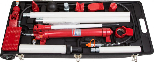 Набор ЗУБР "ЭКСПЕРТ" гидравлический, портативный для правки кузова, в пластиковом кейсе, 10т, 70МПа, ( 43035-10 ) Набор ЗУБР "ЭКСПЕРТ" гидравлический, портативный для правки кузова, в пластиковом кейсе, 10т, 70МПа, ( 43035-10 )