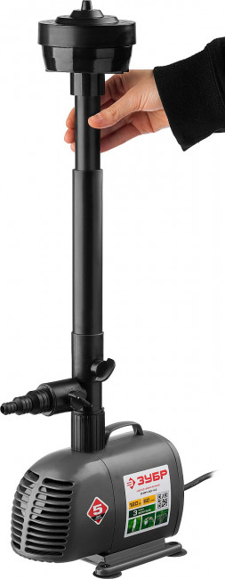Насос фонтанный, ЗУБР ЗНФЧ-60-4.2, для чистой воды, напор 4,2 м, насадки: колокольчик, гейзер, каскад, 120 Вт, 60 л/мин,  ( ЗНФЧ-60-4.2 )