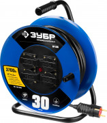 Удлинитель на катушке КГ 315, 30 м, 3700 Вт, 4 гнезда, IP44, КГ 3х1,5 кв мм, ЗУБР Профессионал,  ( 55080-30 )