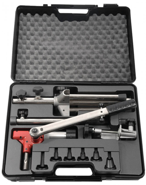 Пресс-инструмент ЗУБР "ШиреФит" ручной для развальцовки труб, в пластиковом кейсе, 14-32мм,  ( 51625 )