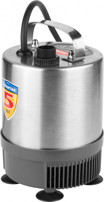 Насос фонтанный, ЗУБР ЗНФЧ-23-1.9-C, нерж сталь, для чистой воды, напор 1,9 м, насадки: колокольчик, гейзер, каскад, 38 Вт, 23 л/мин,  ( ЗНФЧ-23-1.9-С )