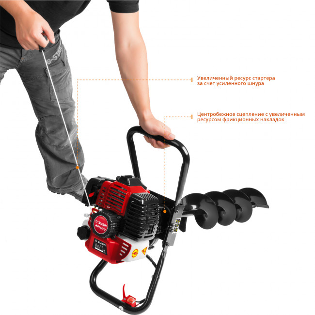 Мотобур (бензобур), d=60-150 мм, 43 см3, 1 оператор, ЗУБР, ( МБ1-150 ) Мотобур (бензобур), d=60-150 мм, 43 см3, 1 оператор, ЗУБР, ( МБ1-150 )