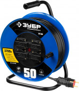 Удлинитель на катушке КГ 315, 50 м, 3700 Вт, 4 гнезда, IP44, КГ 3х1,5 кв мм, ЗУБР Профессионал,  ( 55080-50 )