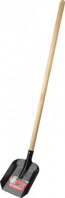 Лопата "МАСТЕР" совковая, ЛСП, деревянный черенок, ЗУБР,  ( 39577 )