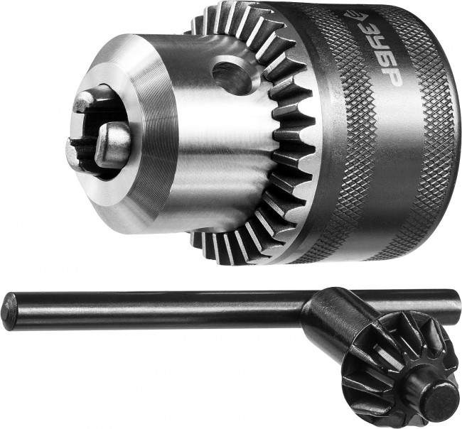 Патрон ударный ключевой для дрели, ЗУБР Профессионал 2908-16-1/2, 16мм, посадочная резьба 1/2", D=3,0-16мм, с ключом в комплекте,  ( 2908-16-1/2_z02 )