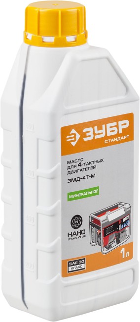 Масло ЗУБР, для 4-х тактных двигателей, минеральное, класс SAE 30, 1л,  ( ЗМД-4Т-М )