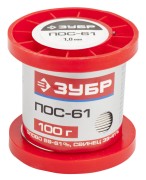 Припой ЗУБР, ПОС 61, проволока, 100г, 1мм, ( 55450-100-10 ) Припой ЗУБР, ПОС 61, проволока, 100г, 1мм, ( 55450-100-10 )