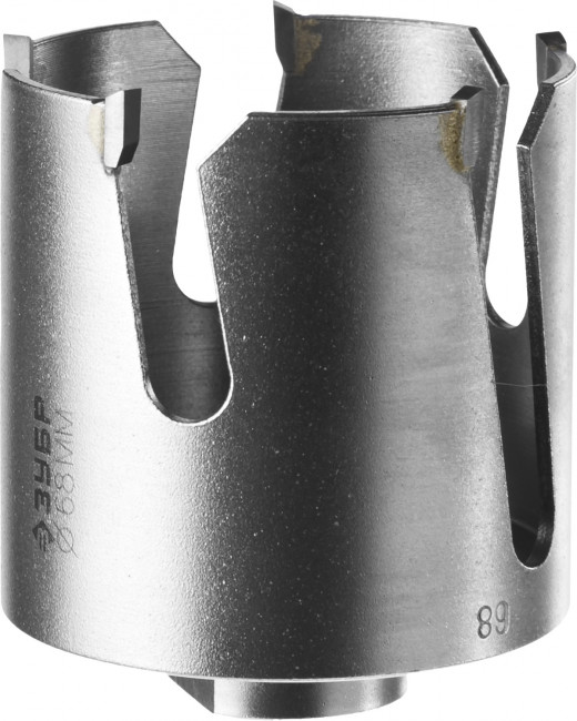 Коронка ЗУБР "ПРОФИ" "ПРОУНИВЕРСАЛ", твердосплав резцы, бетон, кирпич, керам, цв мет, гипсокарт, пласт, дерево, d=68мм ,  ( 29514-68 )