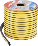 Уплотнитель ЗУБР "ЭКСПЕРТ" промышленный, самоклеящийся, черный, D-профиль, на бобине, 14ммх12мм, 40м,  ( 40950-14-40 )