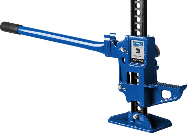 Домкрат ЗУБР "Хай-джек" реечный, механический, 3т, 125-1330мм,  ( 43045-3-135_z01 )