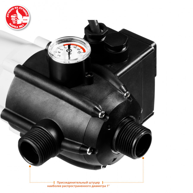 Блок автоматики, ЗУБР ЗБА, 1", давление срабатывания 1.5 Атм,макс мощность подключаемых насосов 1.1 кВт,  ( ЗБА )