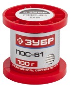 Припой ЗУБР, ПОС 61, проволока, 100г, 2мм, ( 55450-100-20 ) Припой ЗУБР, ПОС 61, проволока, 100г, 2мм, ( 55450-100-20 )
