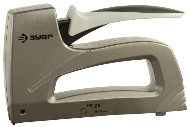 Степлер кабельный, цельнометаллический корпус, тип 28, 9-11 мм, диаметр кабеля 4,5 мм, ЗУБР,  ( 31579 )