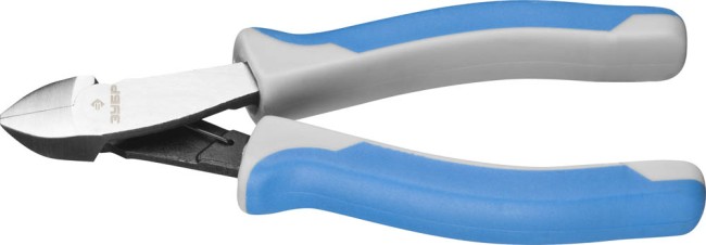 Бокорезы ЗУБР "ПРОФЕССИОНАЛ", хромоникелевая сталь, двухкомпонентная рукоятка, рез заподлицо, 115мм,  ( 22173-6-11 )